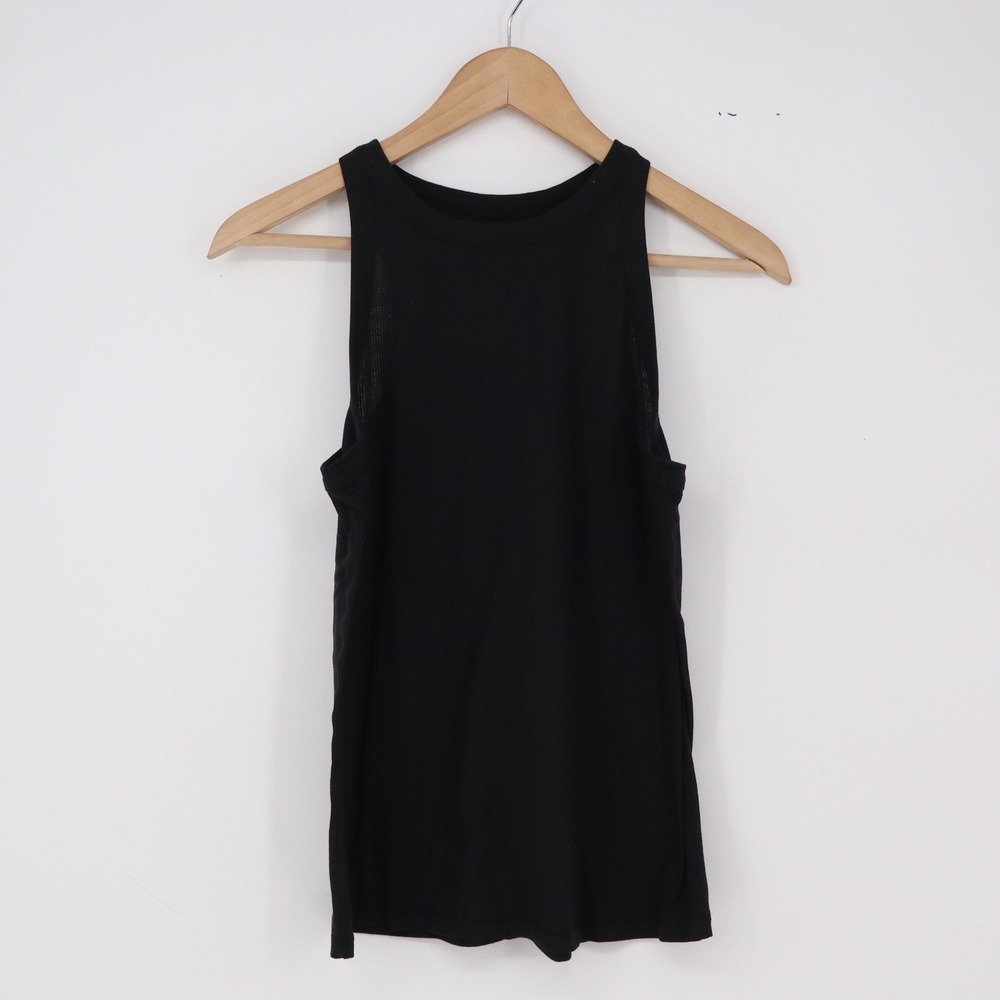 All in Motion Tank Top Womens L Racerback Black Ribbed Athletic Excellent